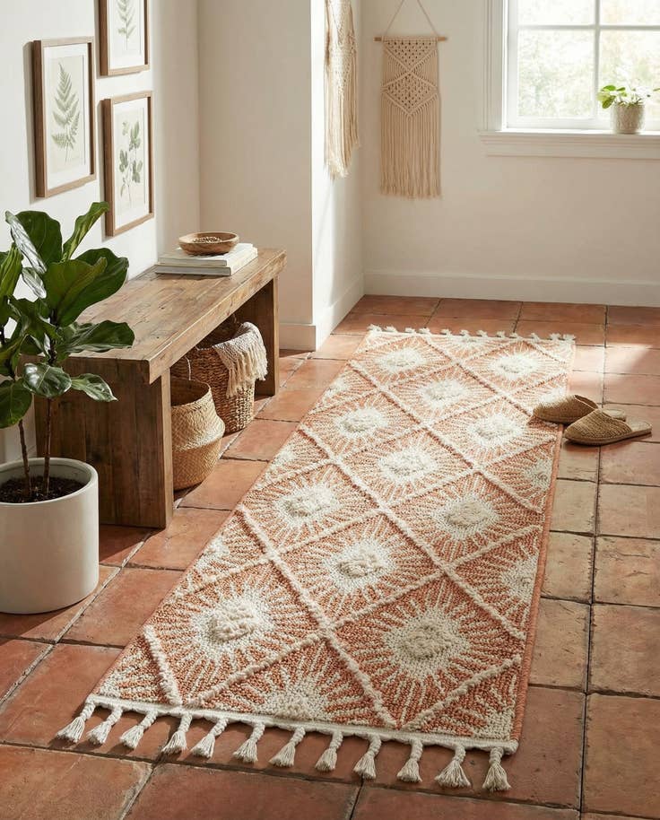 Detailansicht von 60cm x 185cm Boho Läufer Teppich