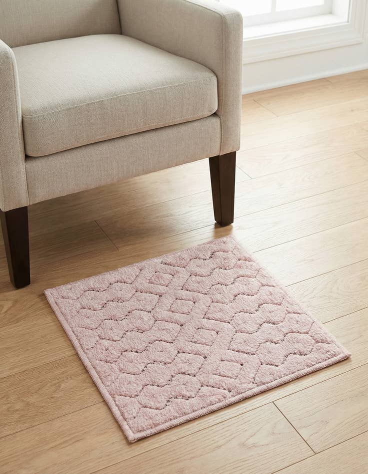 Detail image of 1' 4 x 1' 4 Washable Trellis Textured Indoor / Outdoor Sample Rug