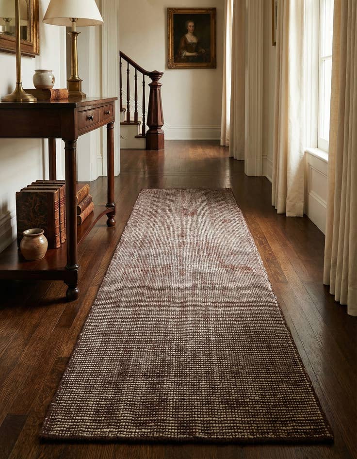 Detail image of 2' x 8' Hand Woven Jill Zarin English Manor Wool Runner Rug