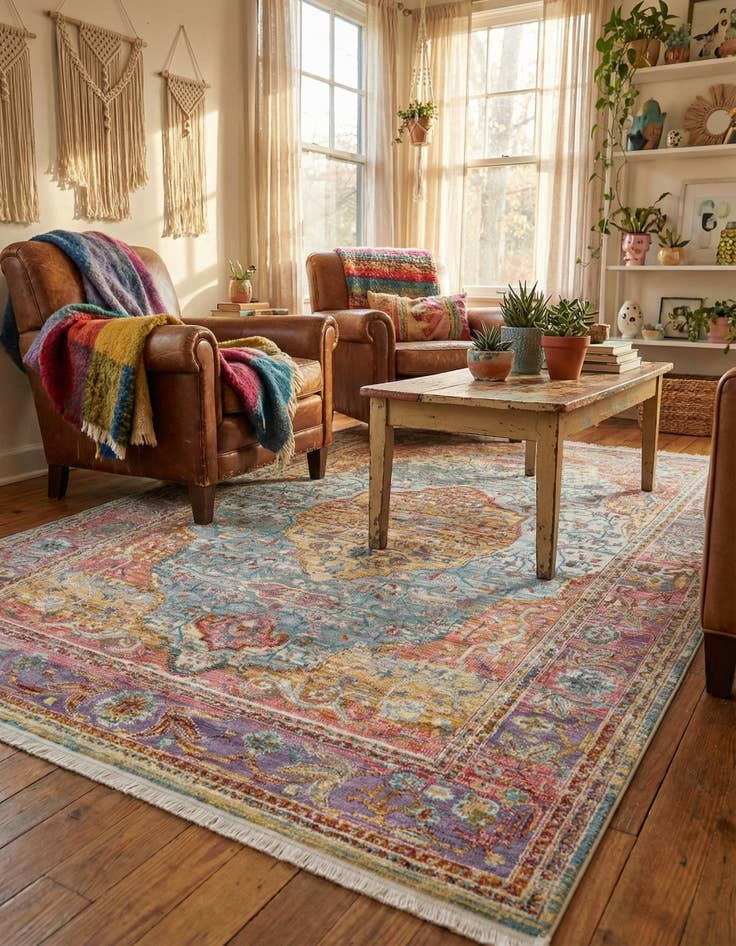 Detail image of 5' 5 x 8' Santiago Rug