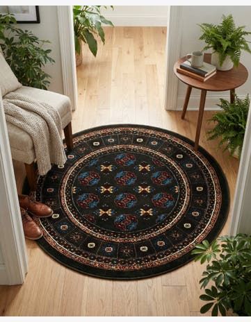 3' x 3' Bokhara Round Rug