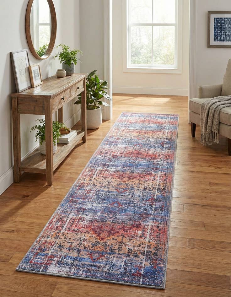 Detail image of 2' 7 x 12'  Washable Renaissance Runner Rug