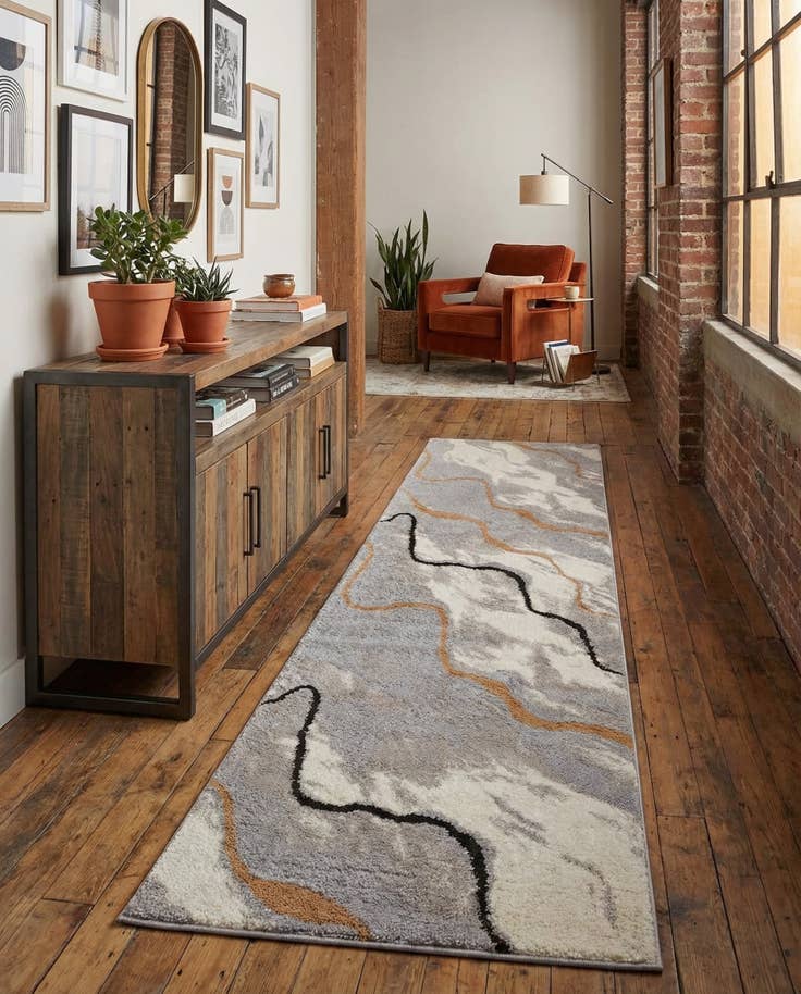 Detail image of 2' 7 x 10' Sepia Runner Rug
