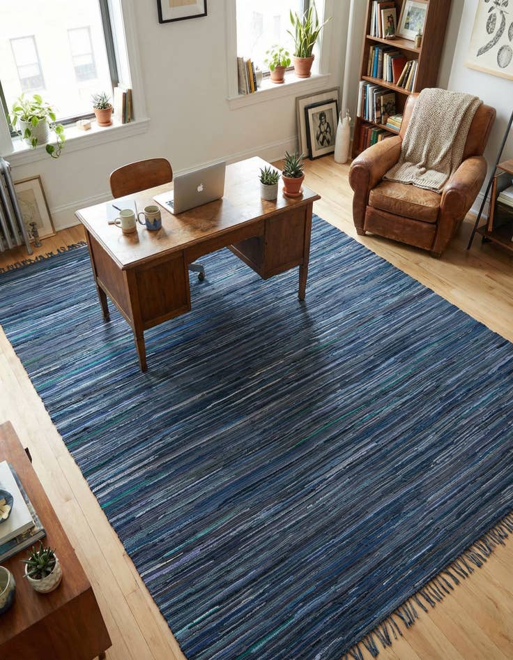 Detail image of 10' x 13' 1  Hand Woven Chindi Cotton Rug