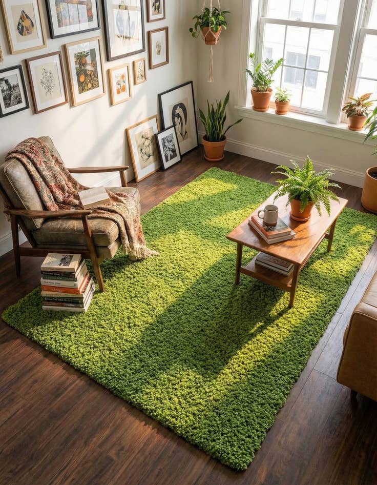 Detail image of 4' x 6' Solid Shag Rug