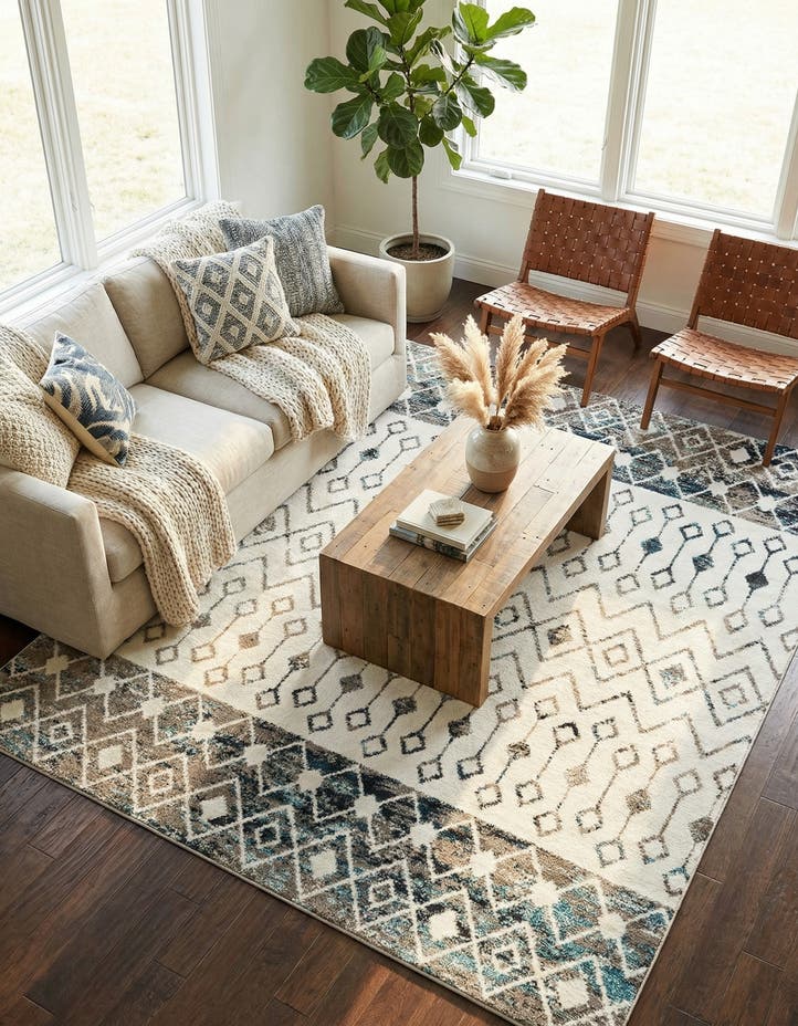 7' 10 x 7' 10 Moroccan Trellis Square...