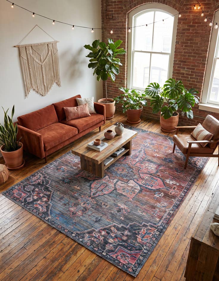 Detail image of 9' 2 x 12' Washable Nostalgia Rug