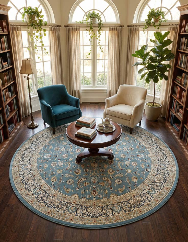 Detail image of 10' x 10' Nain Design Round Rug