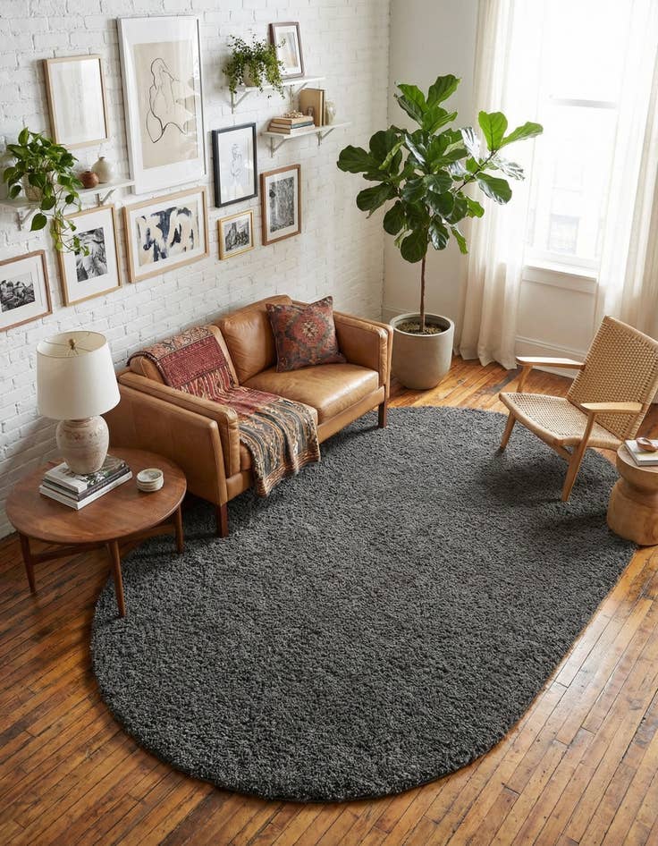 Detail image of 5' x 8' Everyday Shag Oval Rug