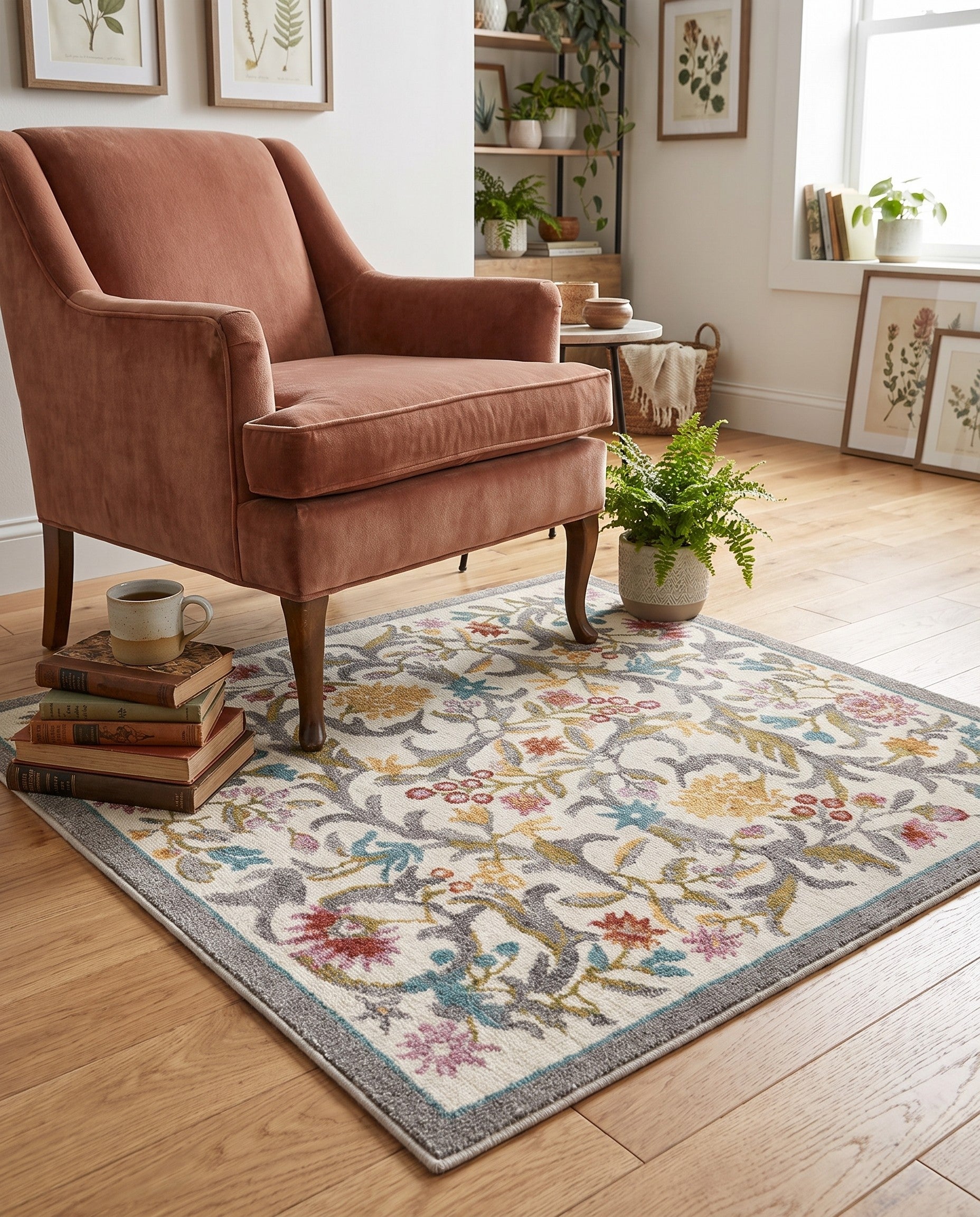 100cm x 100cm Blossom Quadrat Teppich