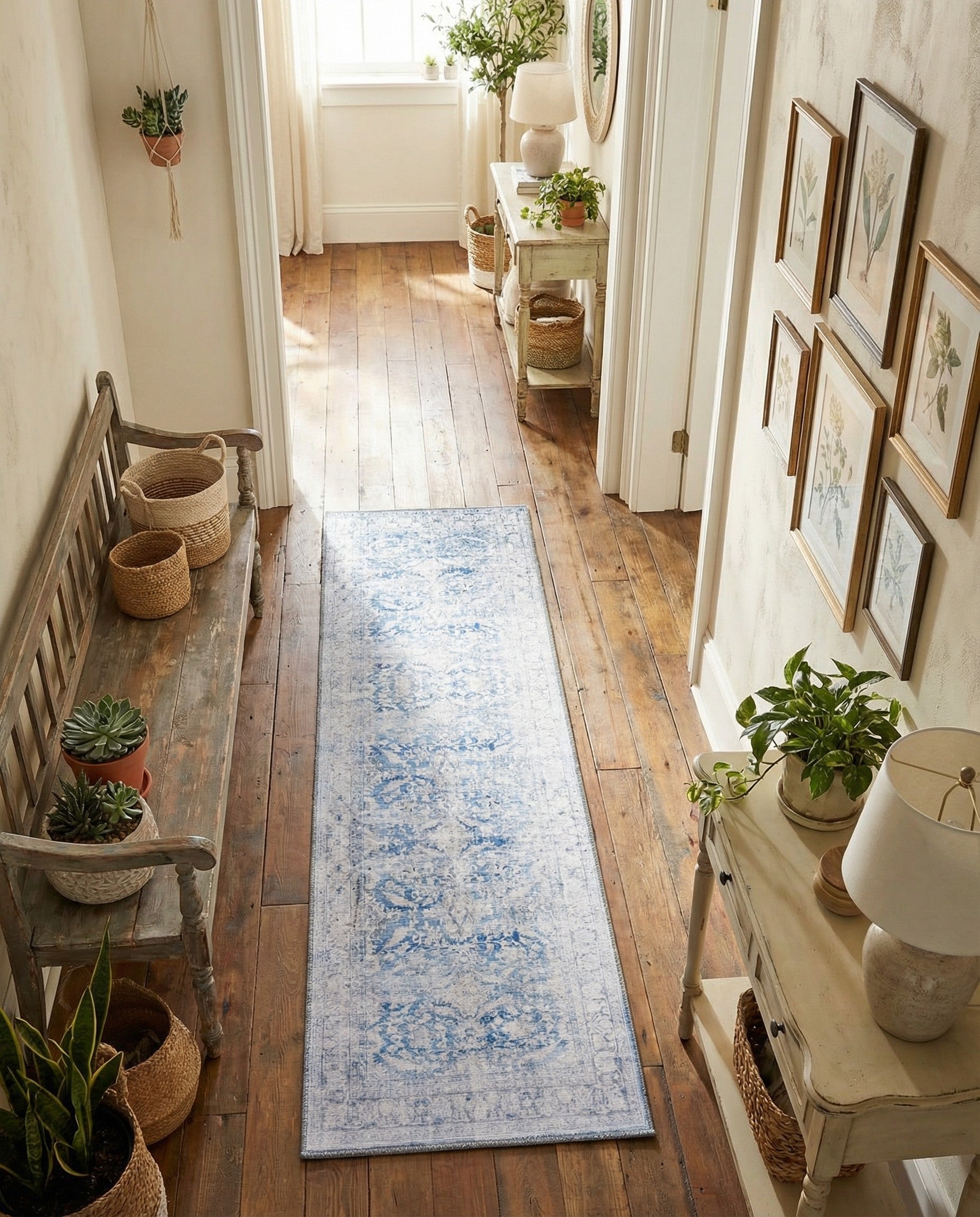 2' x 6' Washable Timeless Runner Rug