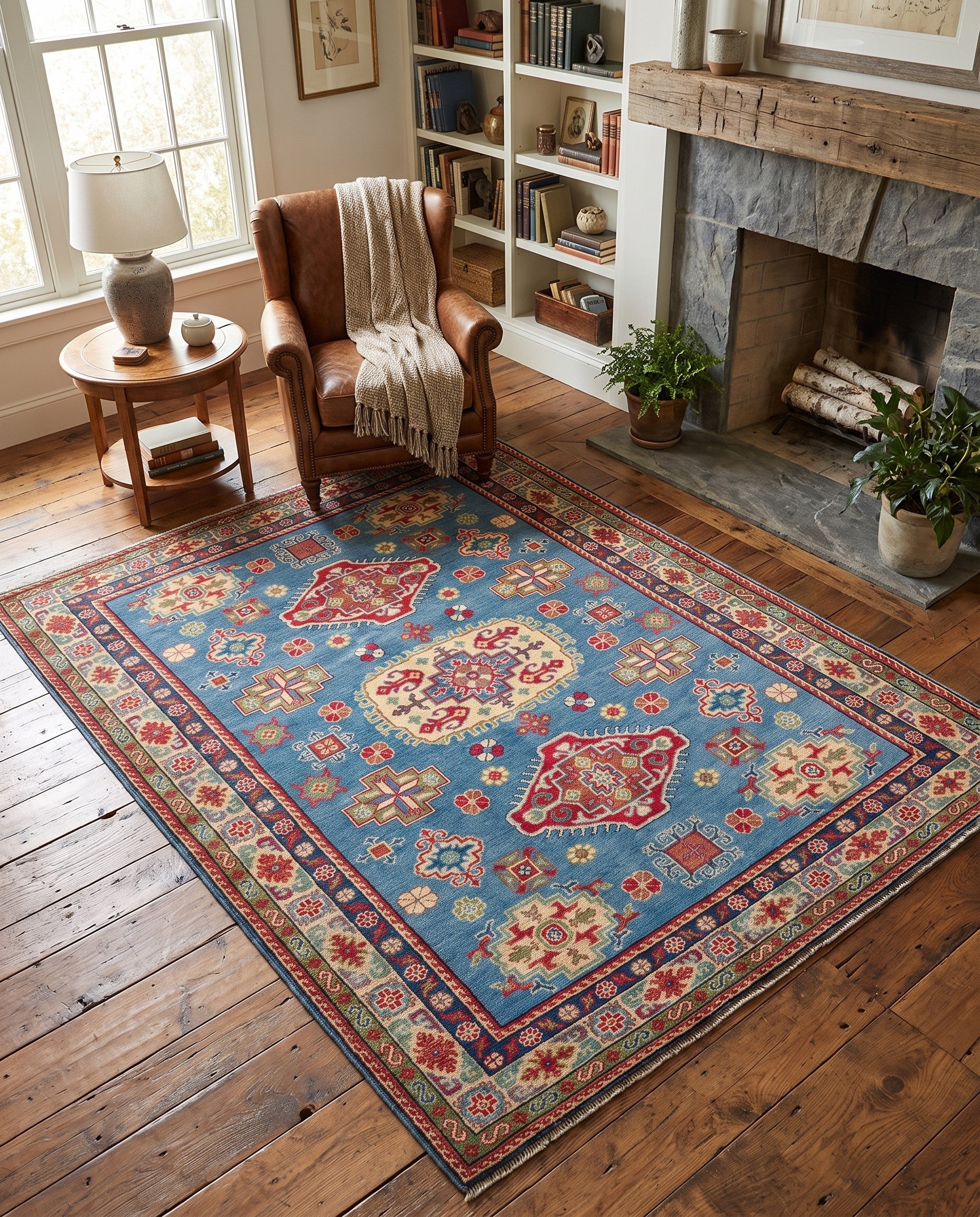 Detail image 3 of 11: 5' 1 x 7' Hand Knotted Kazak Rug