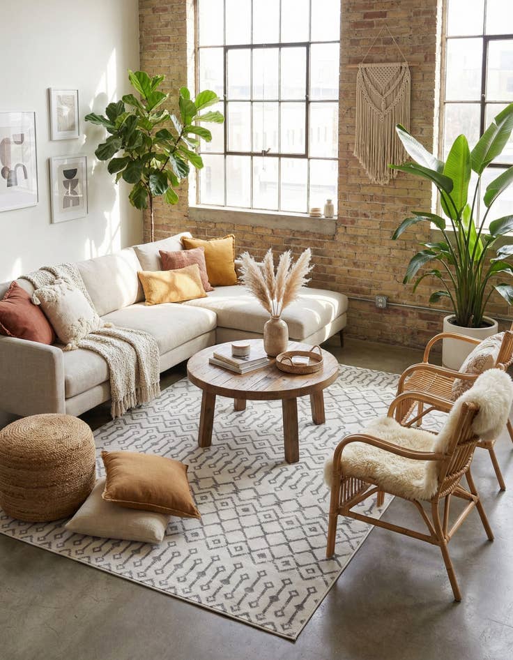 Detail image of 7' x 10' Kasbah Trellis Rug