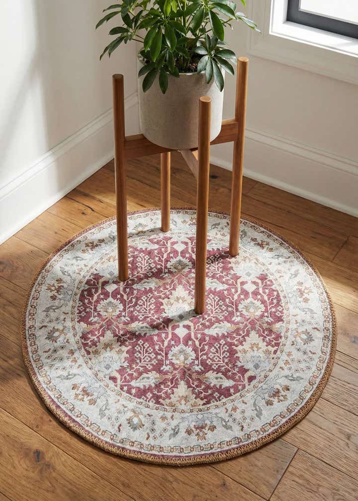 2' x 2' Washable Timeless Round Rug