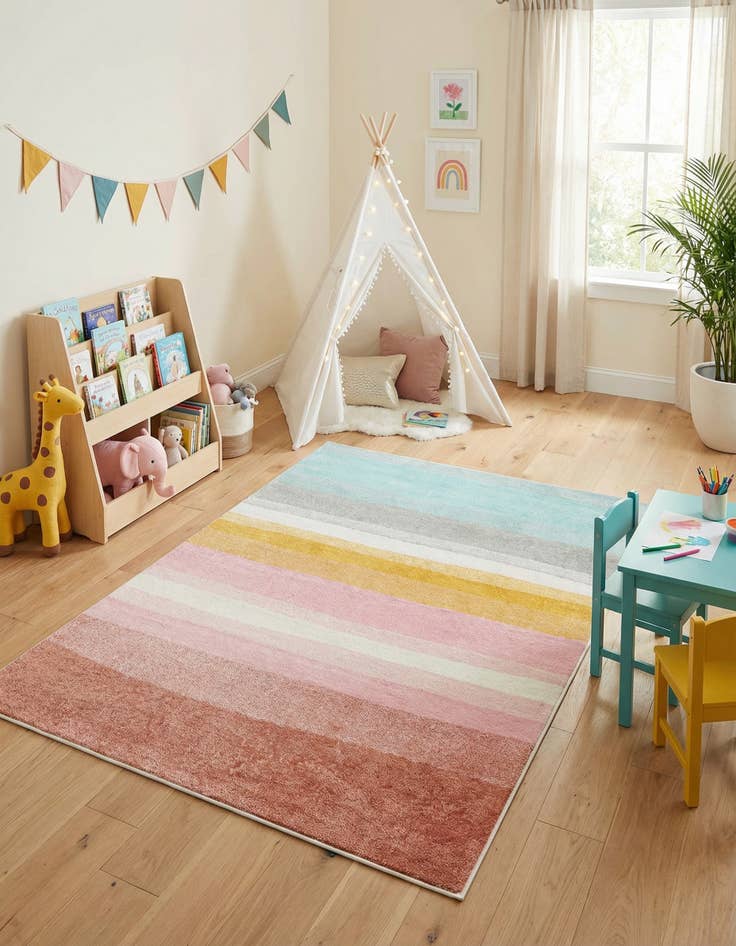 Detail image of 5' x 7' Whimsy Kids Rug