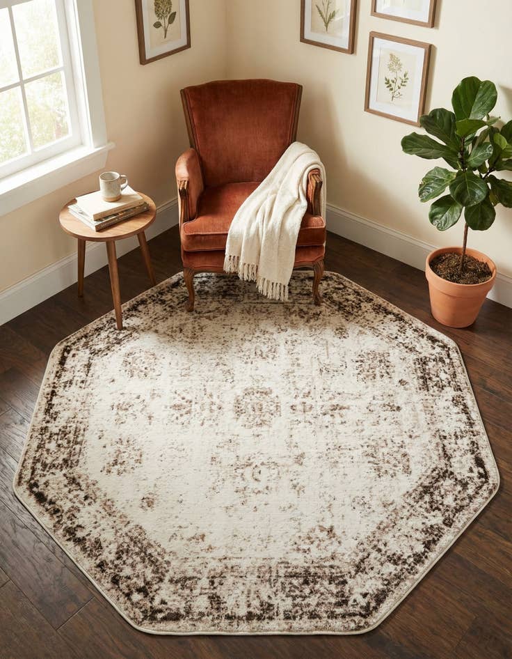 Detail image of 5' 3 x 5' 3 Monaco Octagon Rug