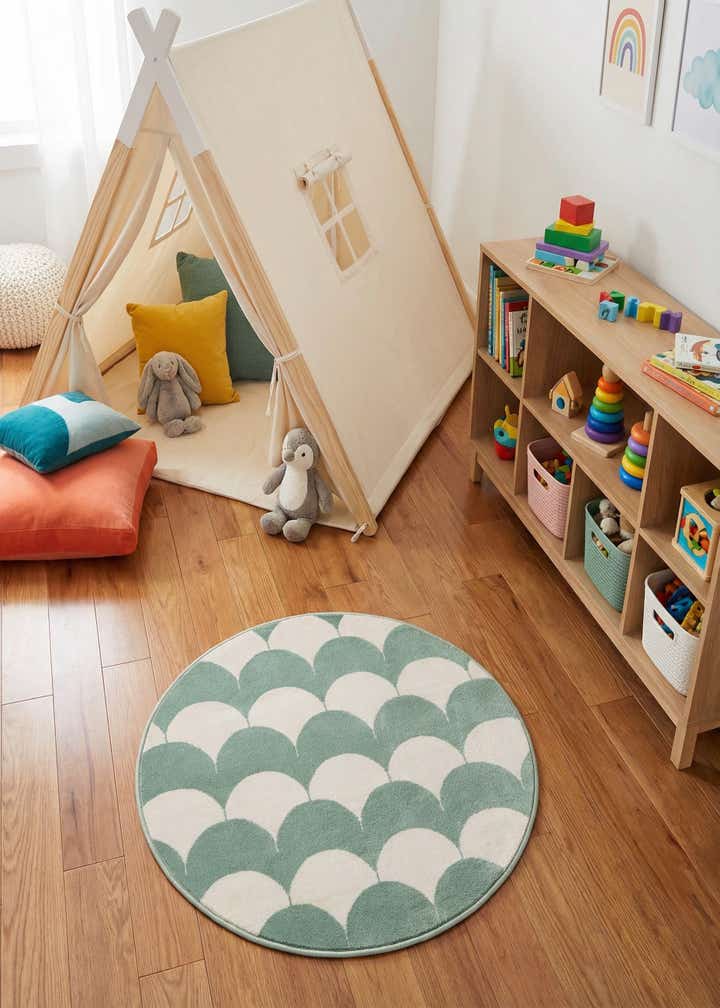 3' x 3' Whimsy Kids Round Rug