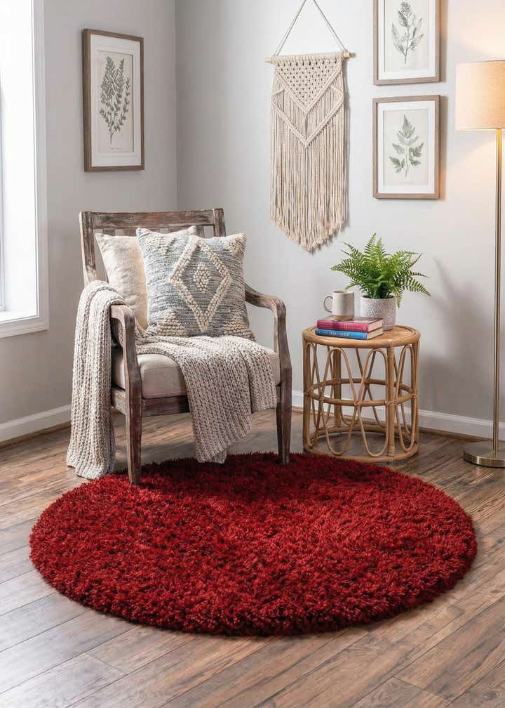 4' x 4' Infinity Shag Round Rug