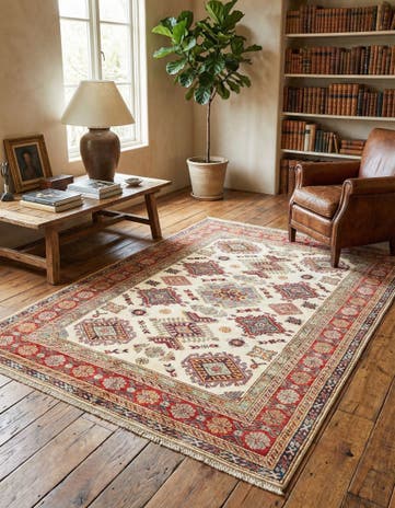 4' 11 x 6' 8 Kazak Wool Rug