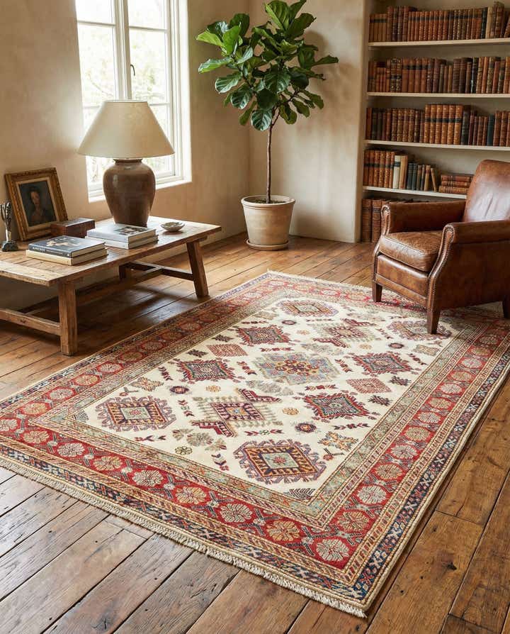 4' 11 x 6' 8 Kazak Wool Rug