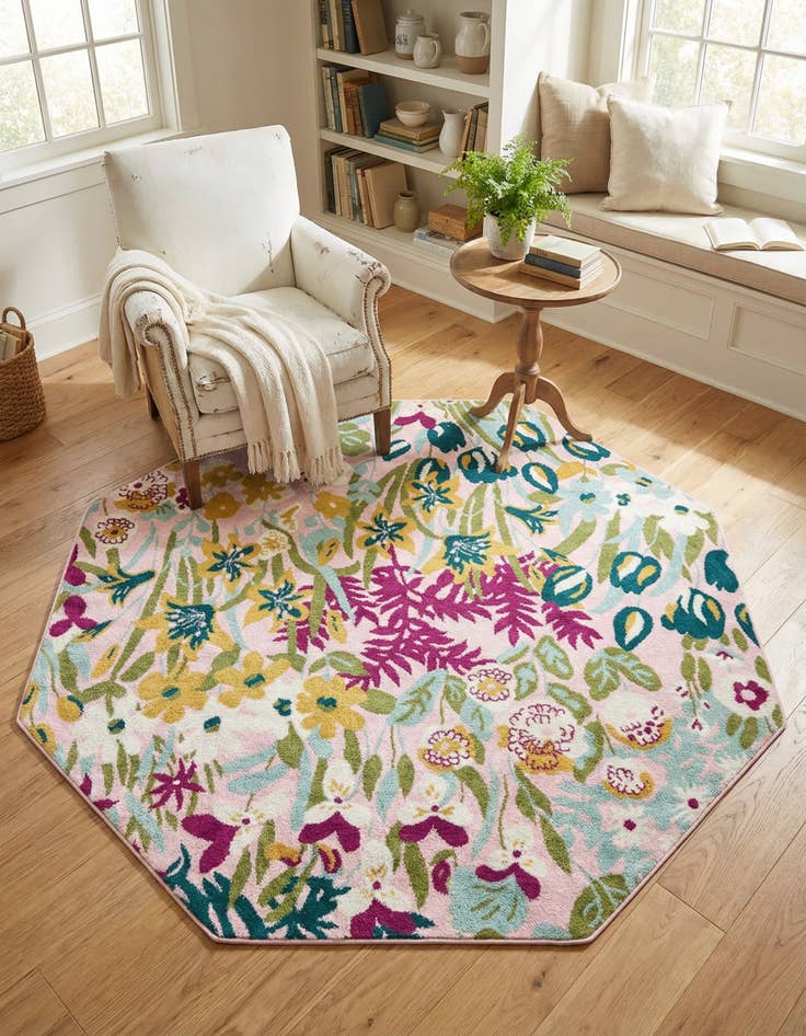 Detail image of 7' x 7' Bloom Octagon Rug