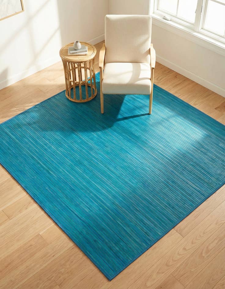 Detail image of 5' 3 x 5' 3 Bamboo Square Rug