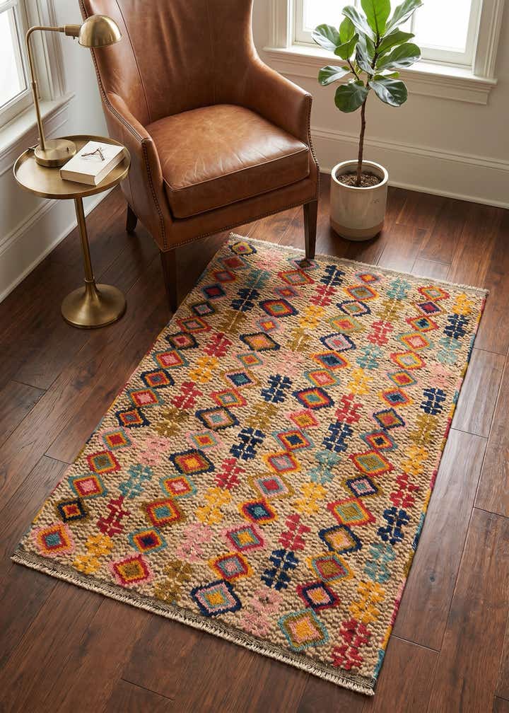 2' 7 x 4' Hand Knotted Balouch Wool Rug