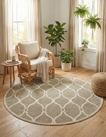 6' x 6' Lattice Round Rug
