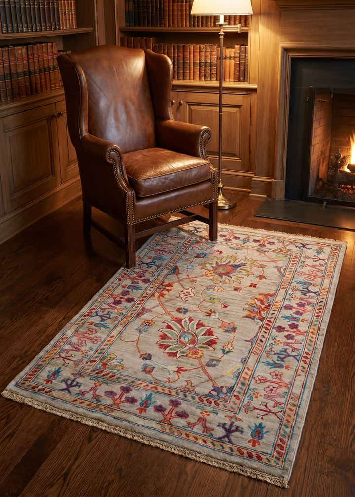 2' 8 x 4' 1 Hand Knotted Ariana Ziegler Rug