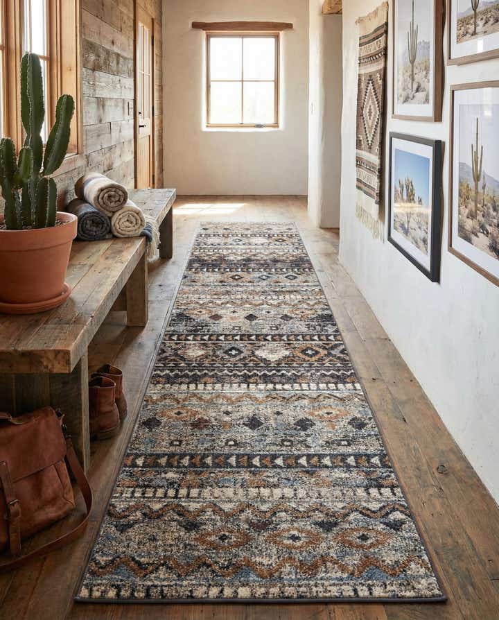 2' 7 x 12' Eco Southwestern Runner Rug