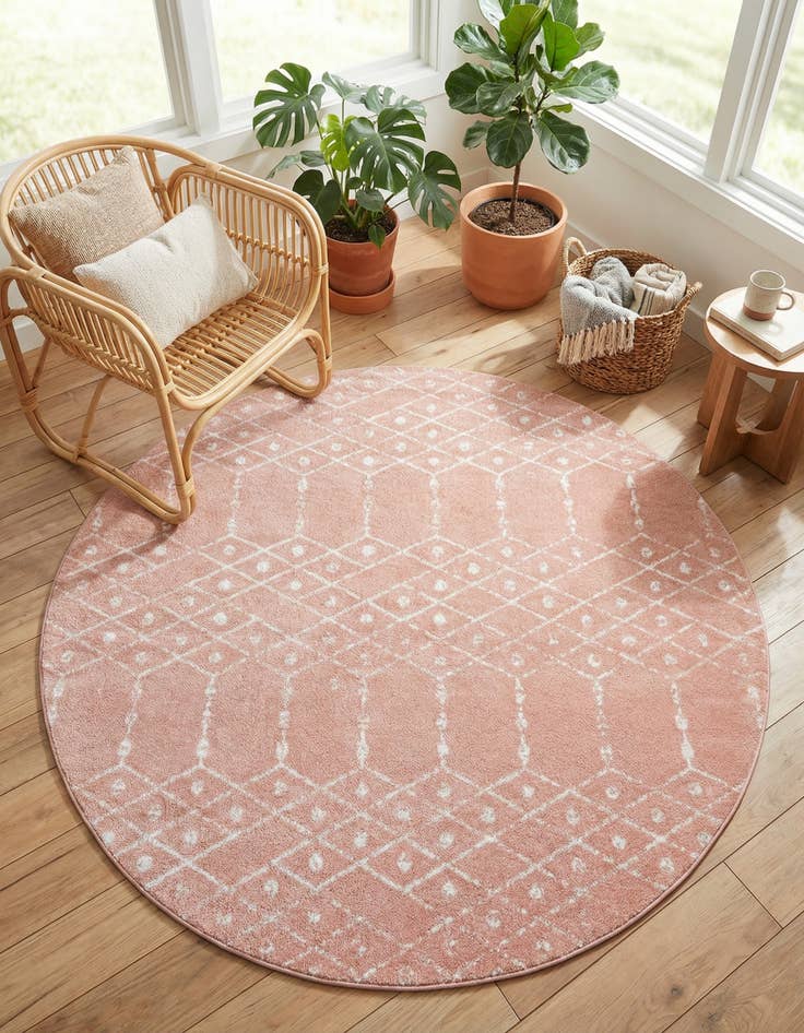 Detail image of 5' 3 x 5' 3 Paxon Trellis Round Rug