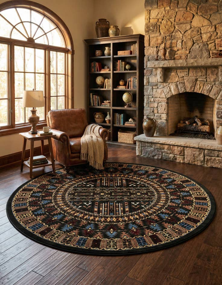Detail image of 10' x 10' Bokhara Round Rug