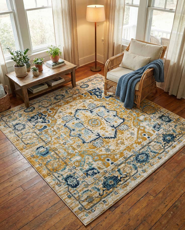 Detail image of 8' x 8' Madeline Vintage Square Rug
