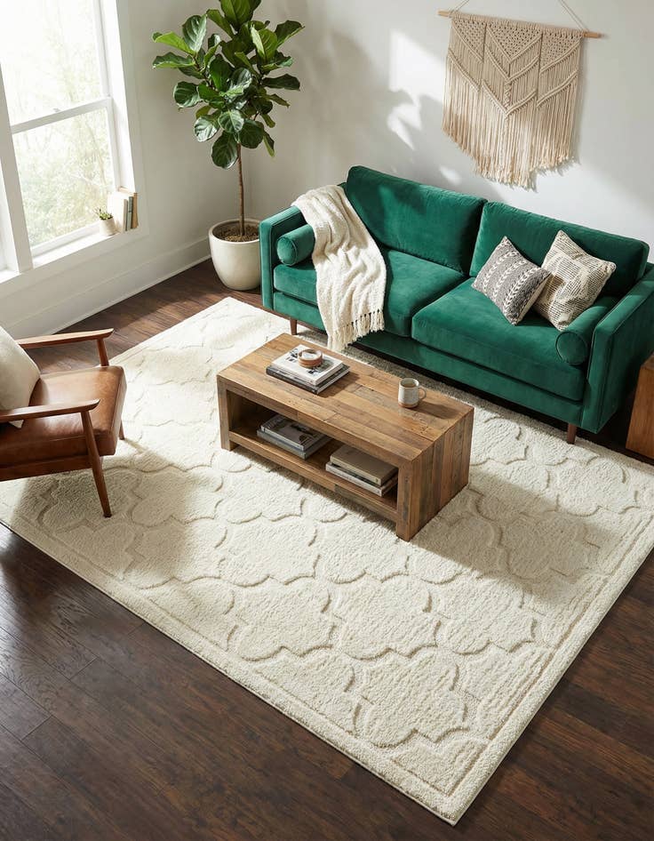 Detail image of 9' x 12' 2 Trellis Shag Rug