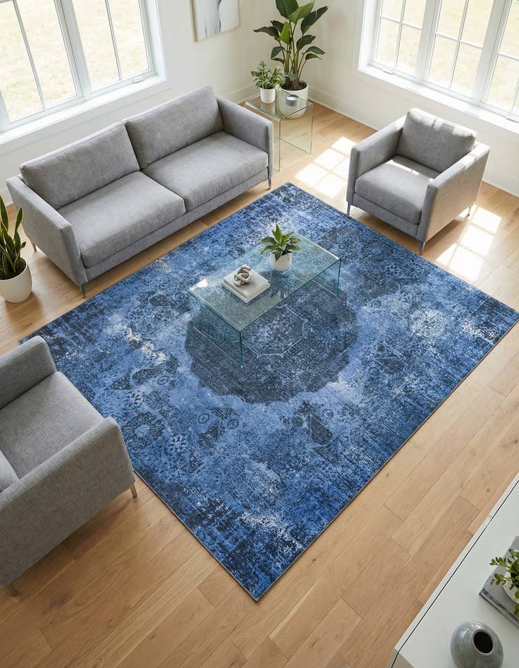 Detail image of 7' 10 x 7' 10  Washable Yara Square Rug