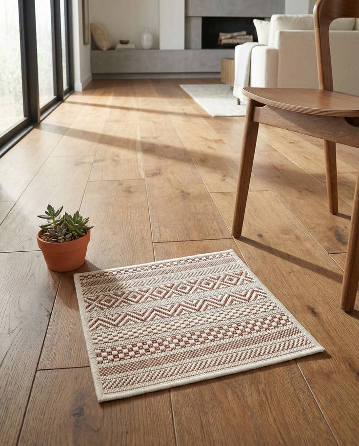 Detail image of 1' 4 x 1' 4 Easy-Clean Ribbon Indoor / Outdoor Sample Rug