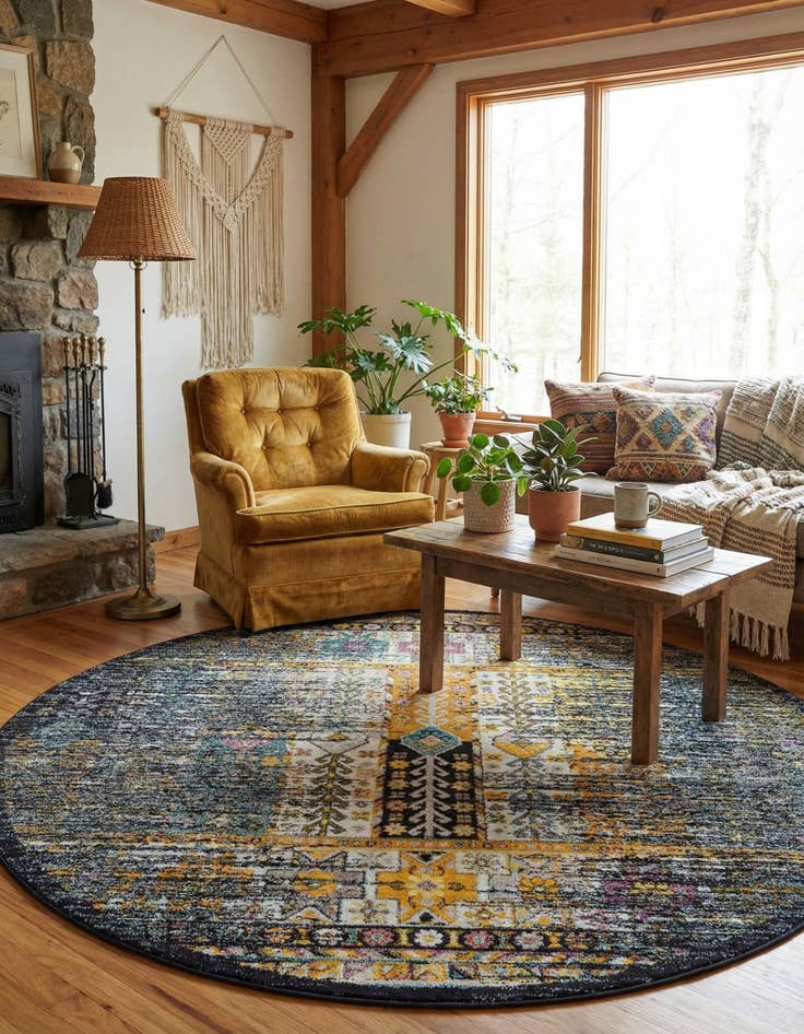 Detail image of 7' 10 x 7' 10 Carrington Round Rug