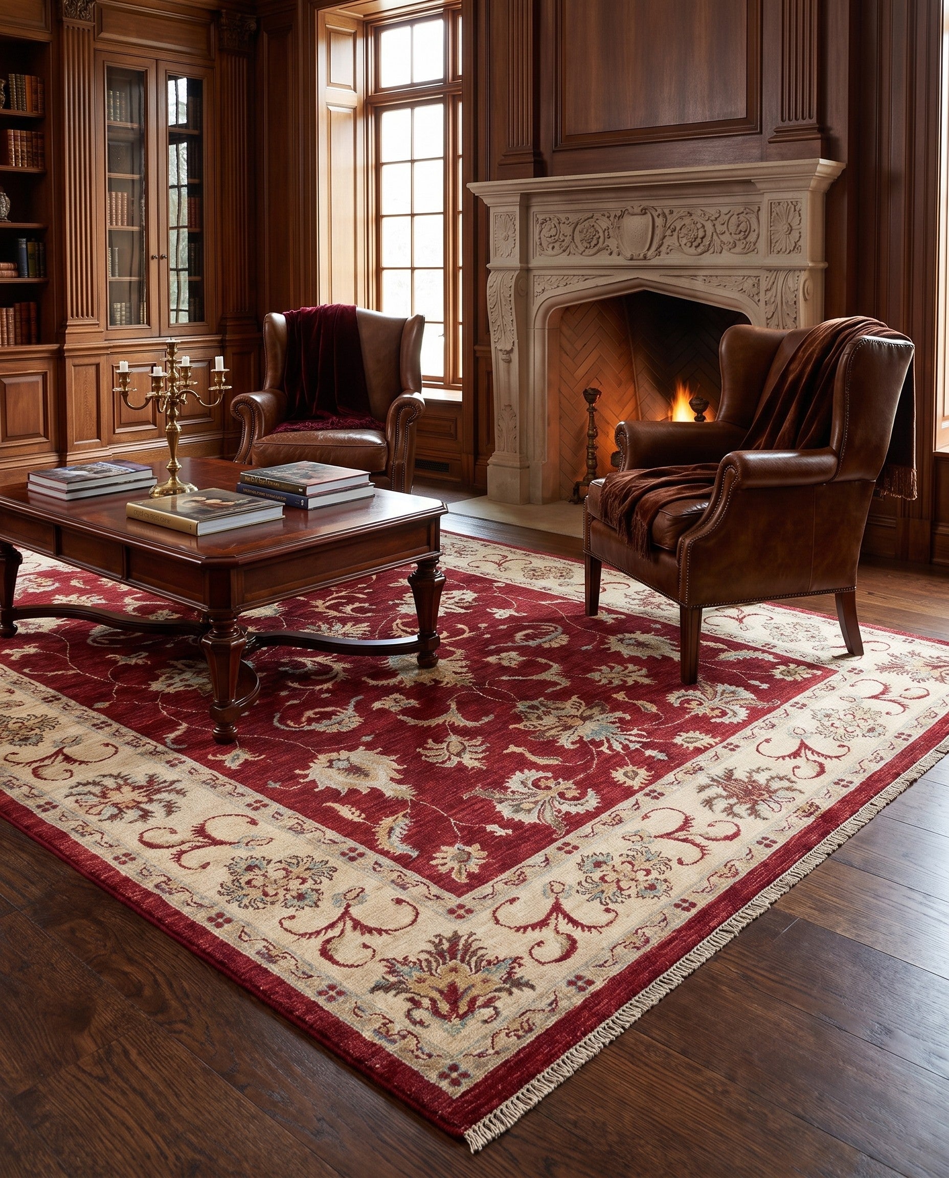 Detail image 3 of 10: 5' 9 x 8' Hand Knotted Ziegler Rug