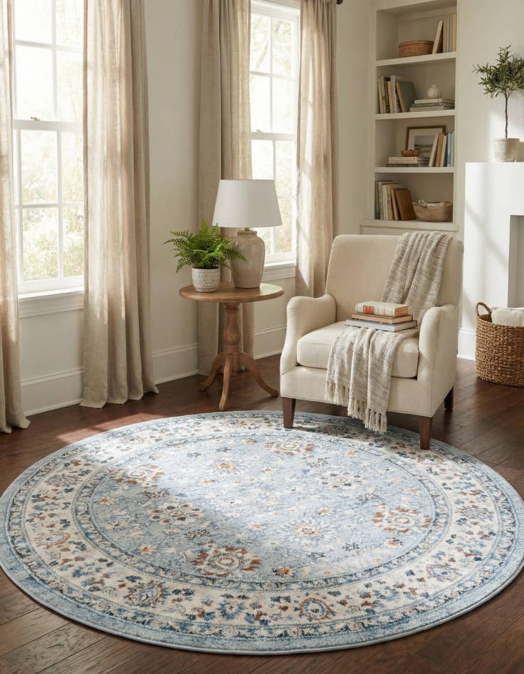 Detail image of 5' 3 x 5' 3 Charlotte Round Rug