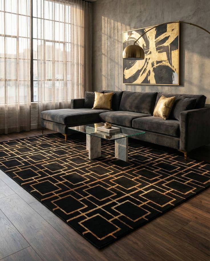Detail image of 7' 10 x 10' Marilyn Monroe™ Glam Deco Rug