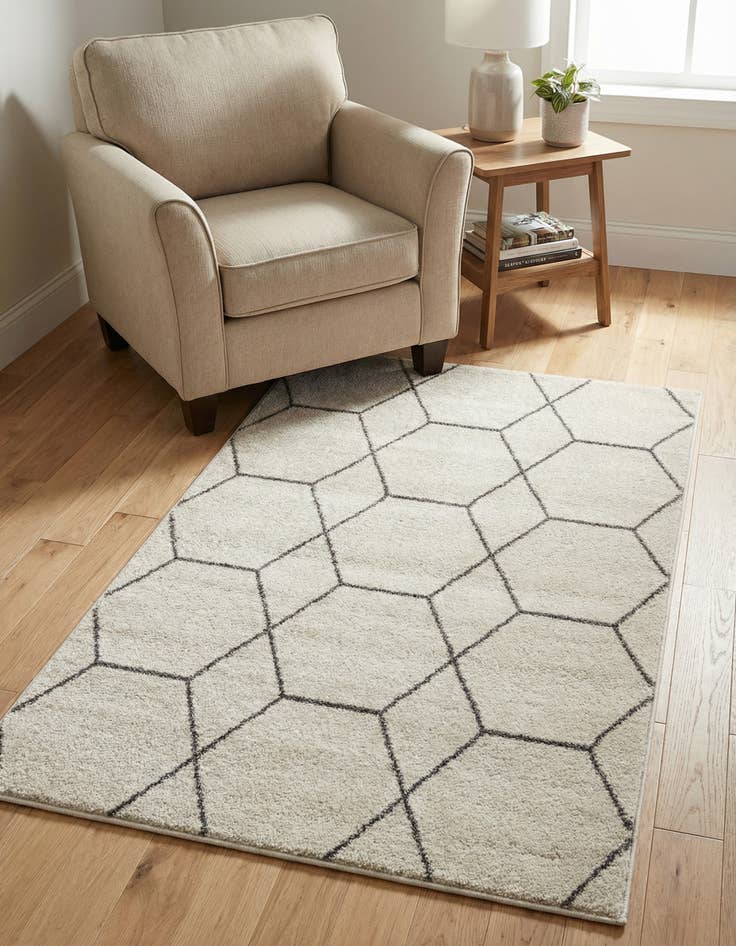 Detail image of 3' x 5' 3 Lattice Frieze Rug