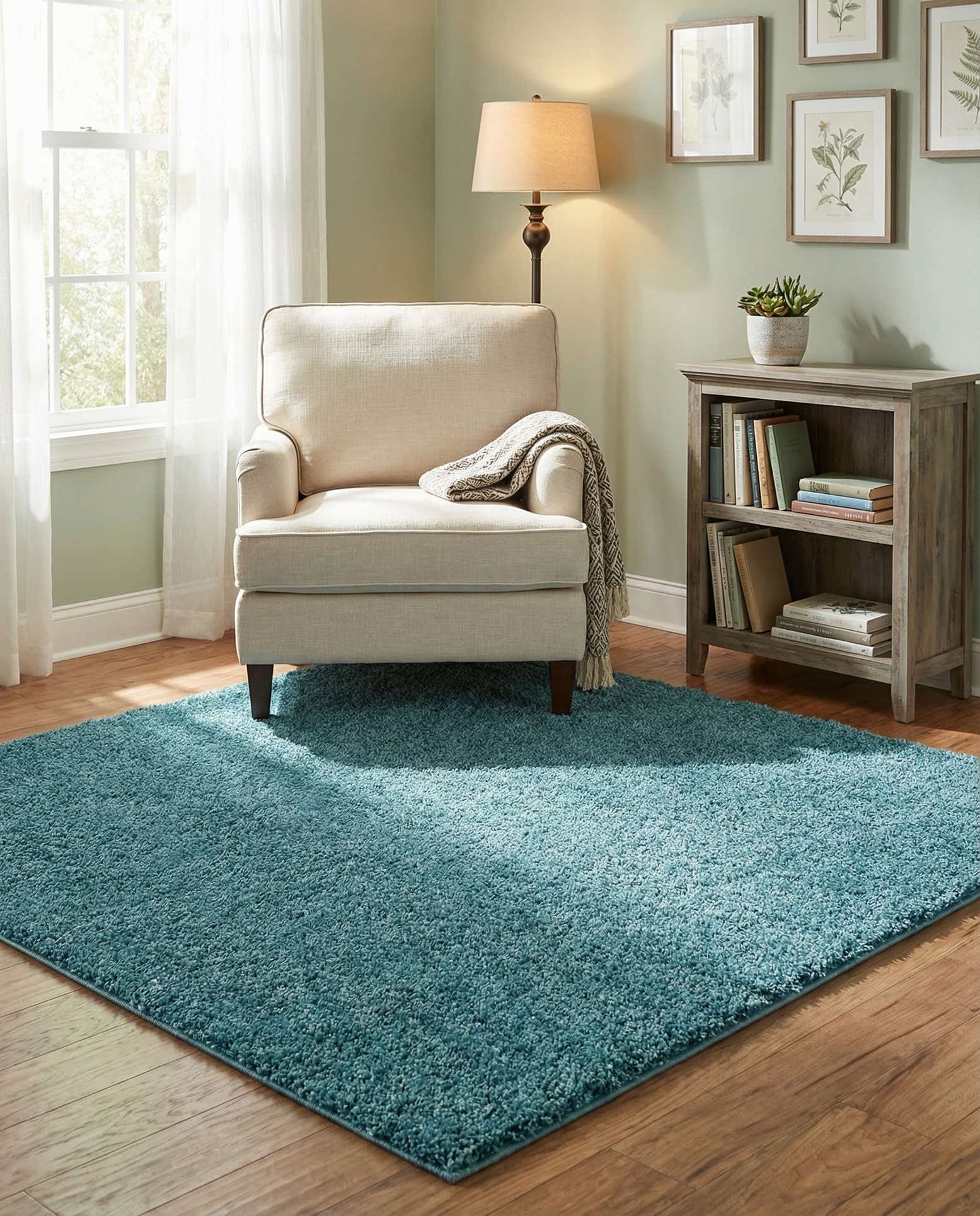 155cm x 155cm Soft Solid Shag Tapis Carré