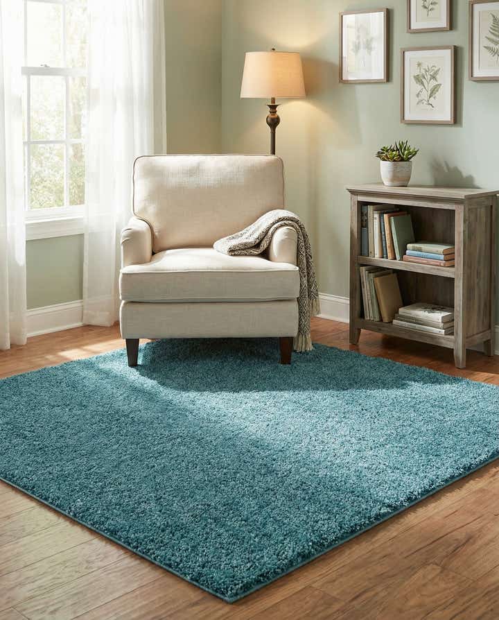 155cm x 155cm Soft Solid Shag Tapis Carré