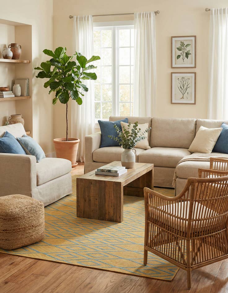 Detail image of 7' 10 x 10'  Washable Jill Zarin Turks and Caicos Indoor / Outdoor Rug