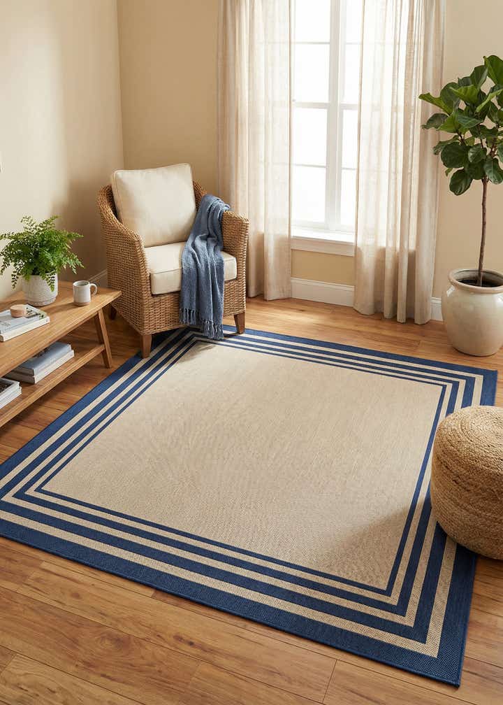 7' 10 x 7' 10 Easy-Clean Aruba Indoor / Outdoor Square Rug