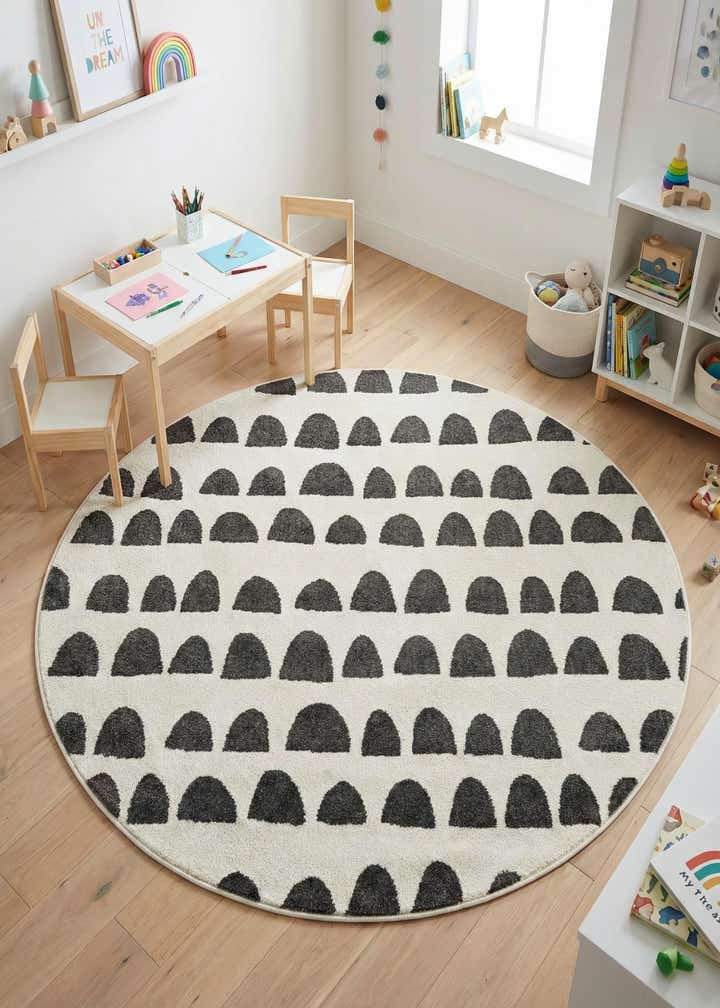 5' x 5' Whimsy Kids Round Rug