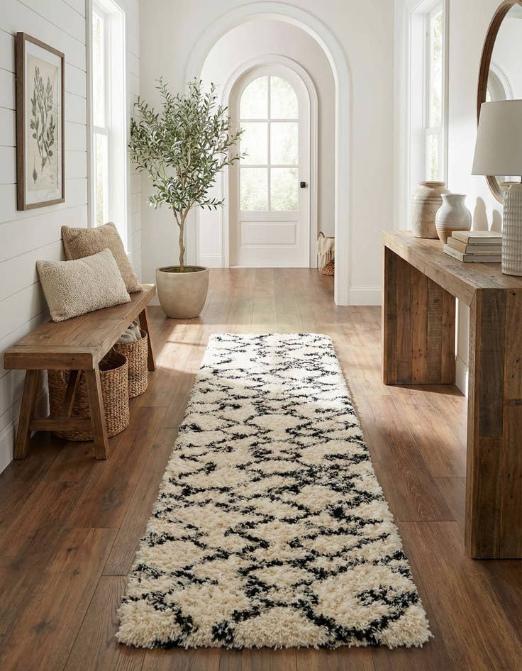 Detail image of 2' 7 x 10' Infinity Shag Runner Rug