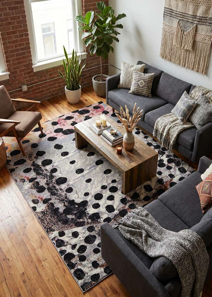9' x 12' Easy-Clean Modern Indoor / Outdoor Rug