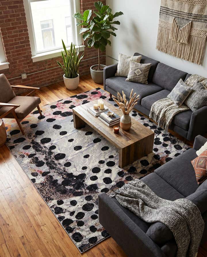 9' x 12' Easy-Clean Modern Indoor / Outdoor Rug