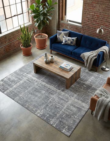 Jill Zarin Gray Uptown Lexington Avenue Square Rug